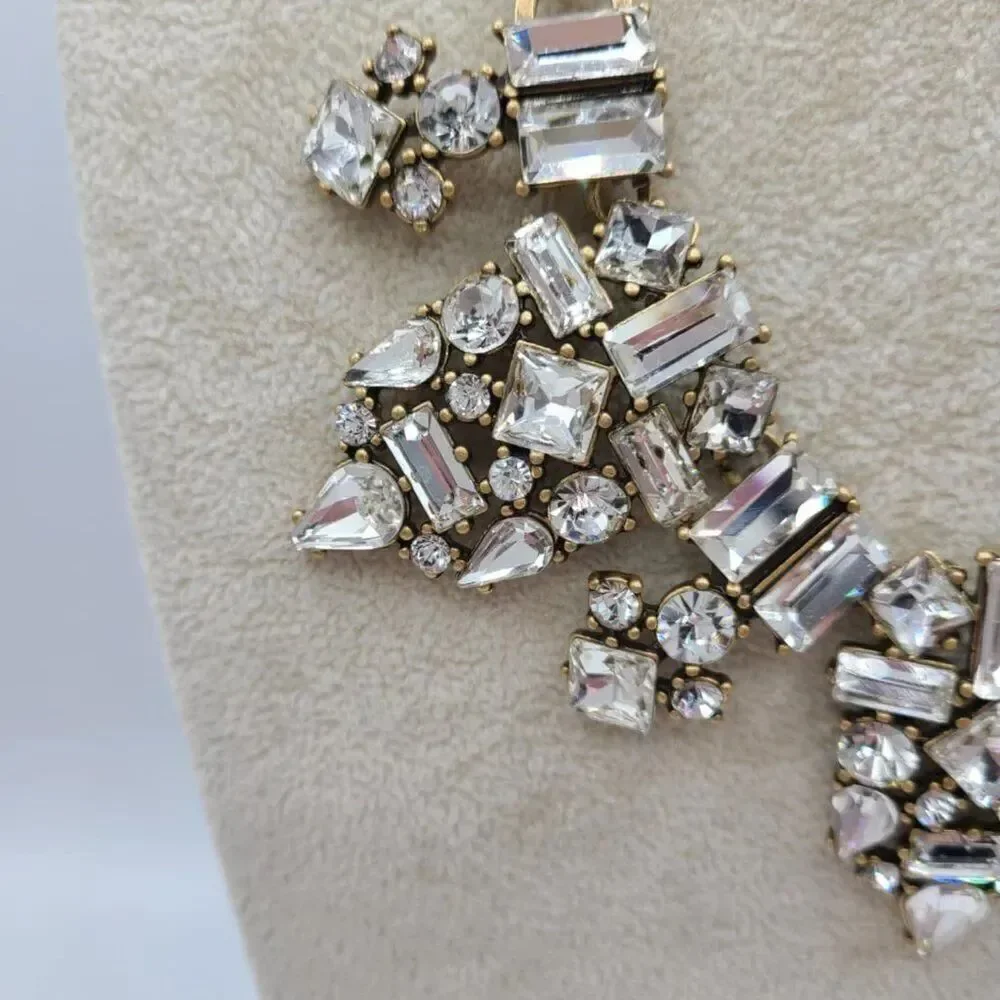 J Crew Clear Crystal Statement Necklace